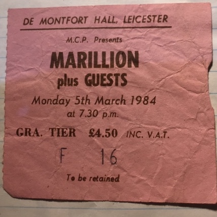 Marillion Ticket 1984