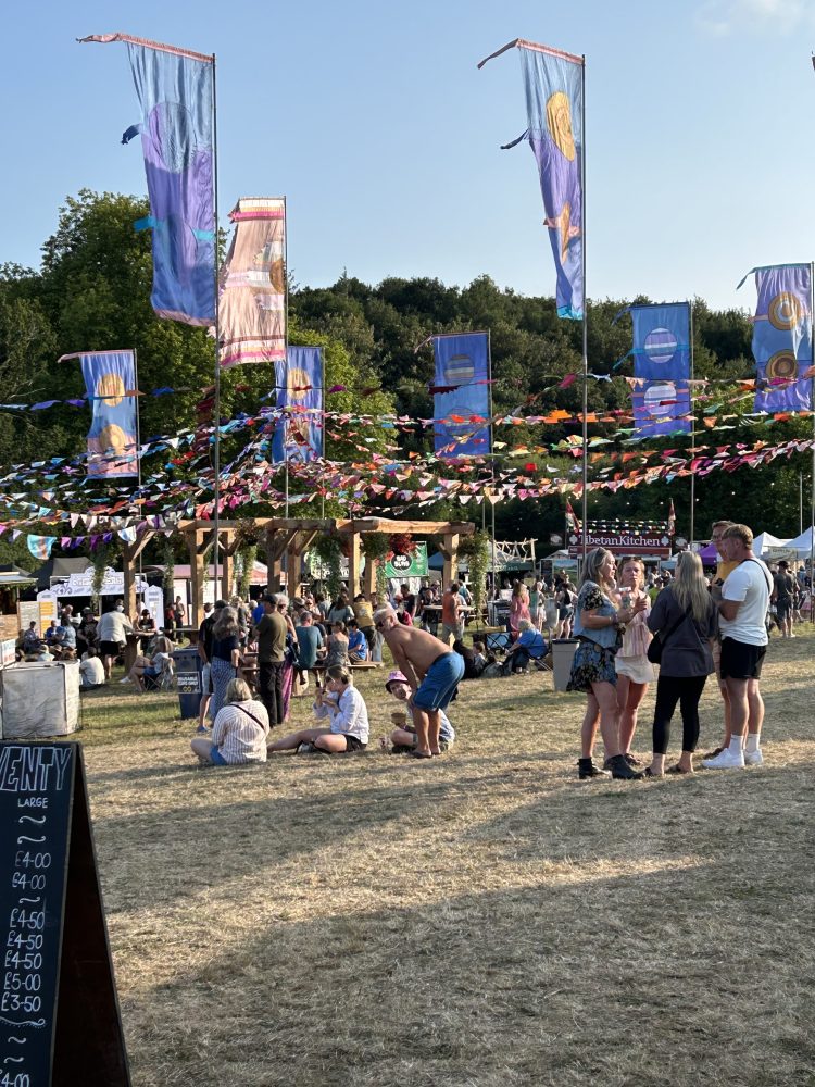 Chill out area behind the Big Top