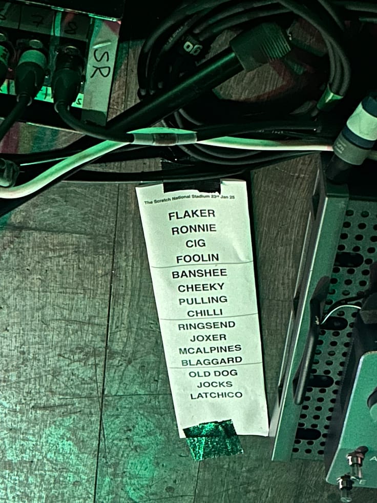 The Scratch set list, Papillon, Southampton 2024